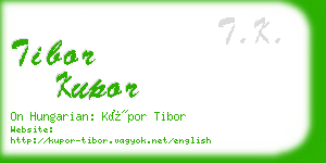 tibor kupor business card